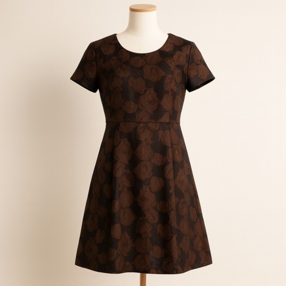 VTG United Colors‎ Of Benetton Sz S Floral Fit & Flare Mini Dress 80s Feminine